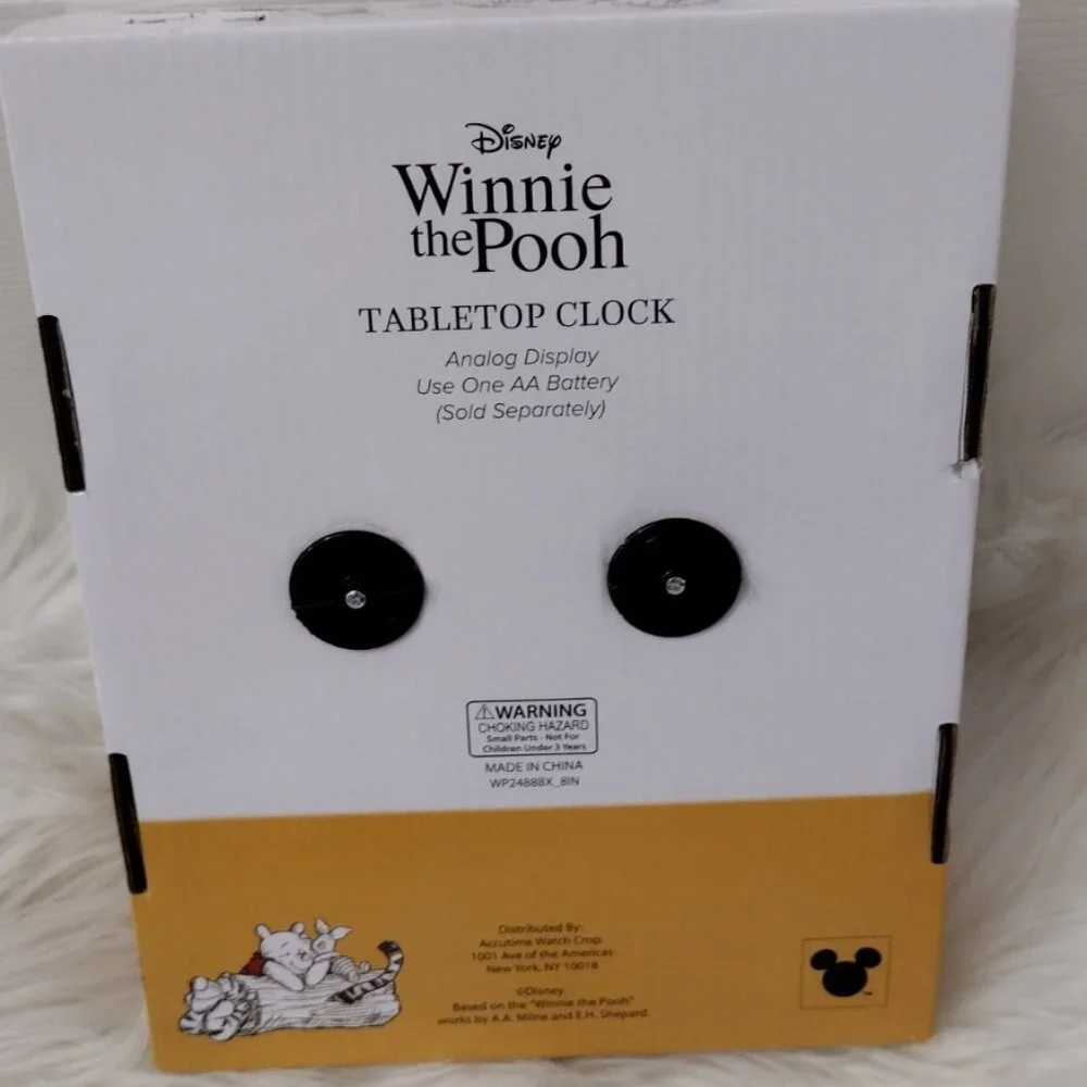 Disney Winnie The Pooh Table Top Clock 6.25 X 8 Analog Pooh Tiger Eeyore
